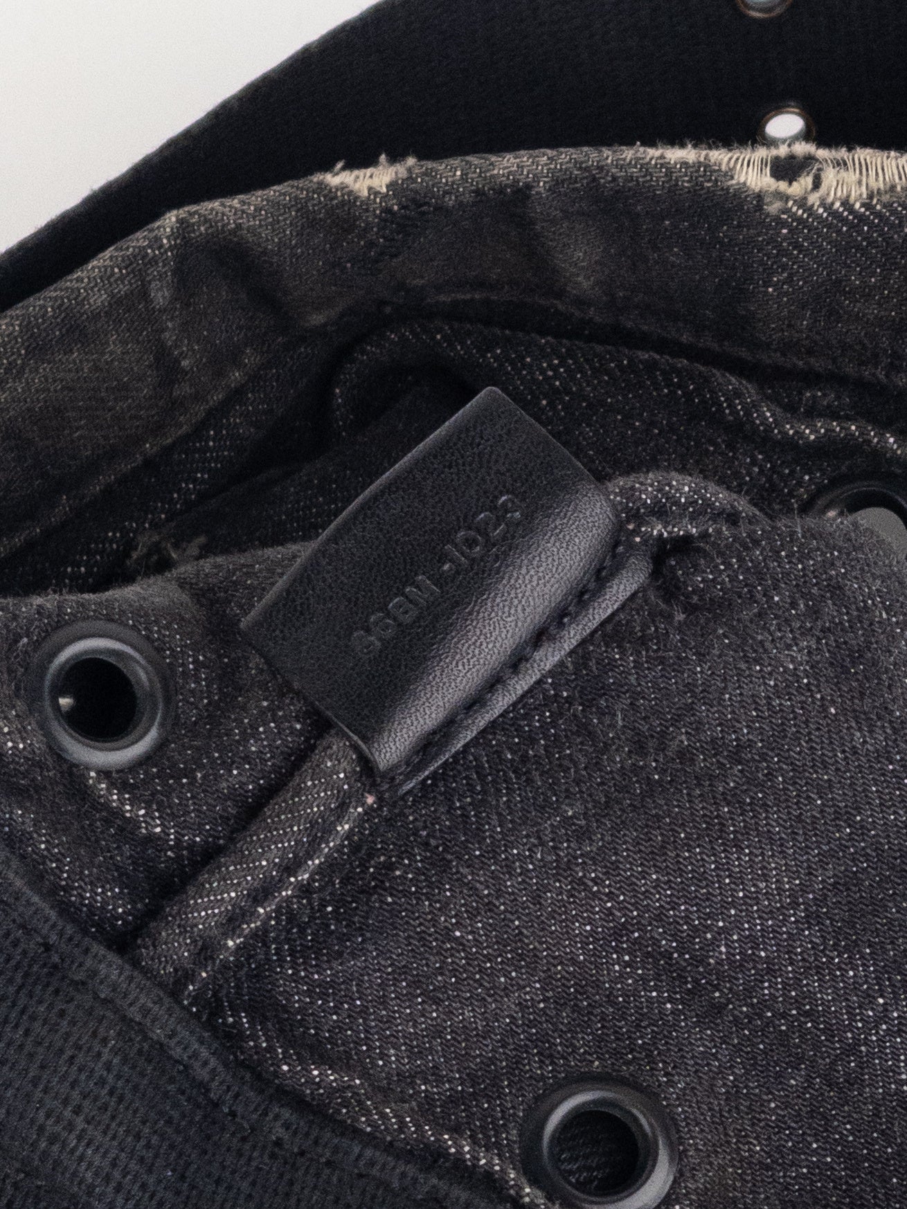 Dior Homme by Hedi Slimane SS04 'Strip' Waxed Distressed Grommet Shoulder Bag