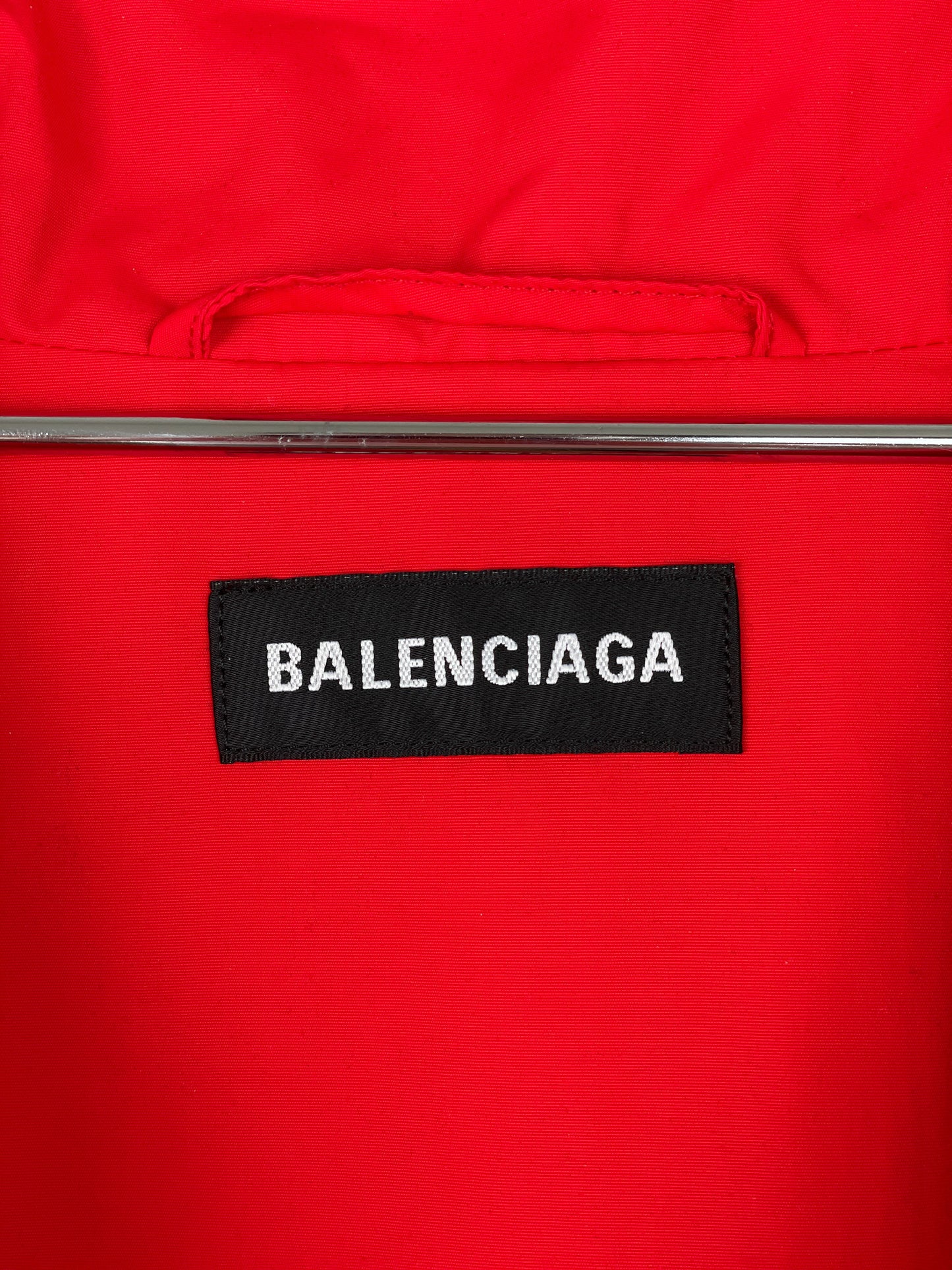 Balenciaga SS18 Oversize Double Sleeve Logo Windbreaker Jacket