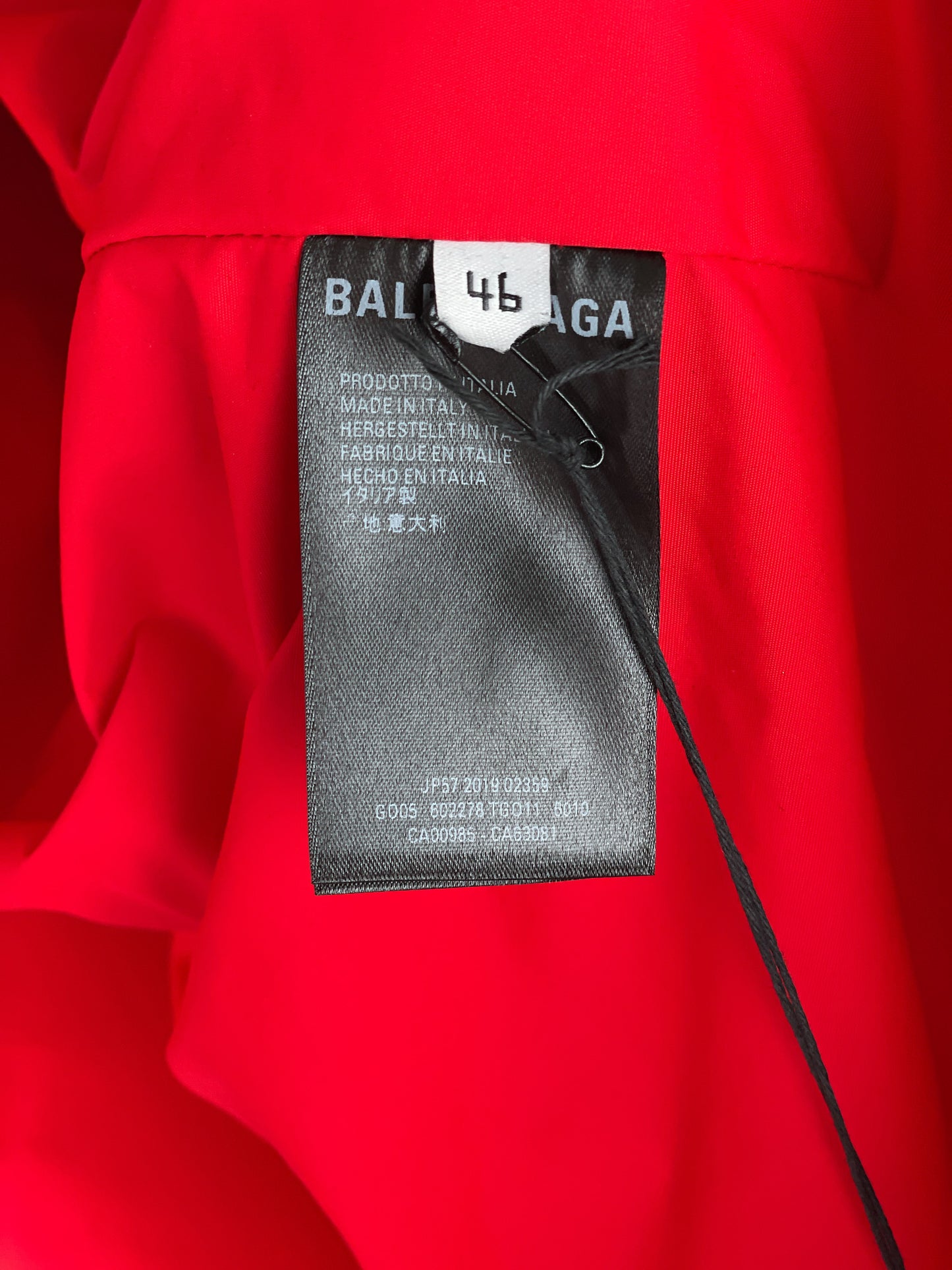 Balenciaga SS18 Oversize Double Sleeve Logo Windbreaker Jacket