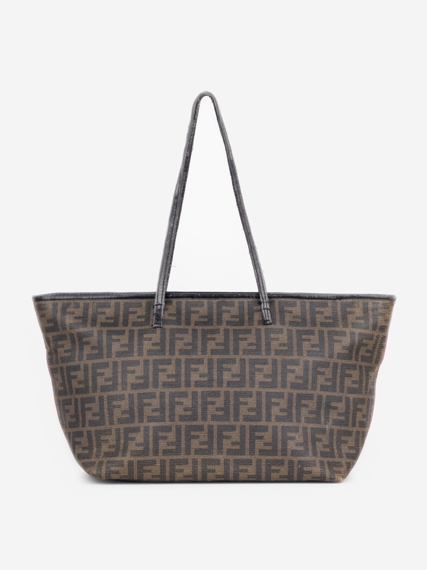 Fendi 2000s Zucca Canvas Roll Shopper Handbag