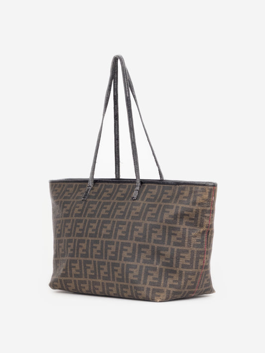 Fendi 2000s Zucca Canvas Roll Shopper Handbag – photo 2