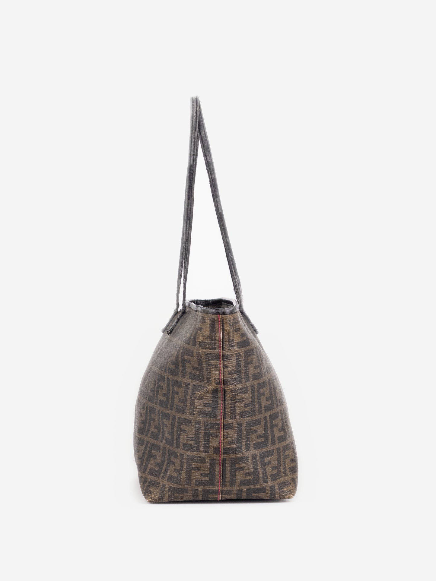 Fendi 2000s Zucca Canvas Roll Shopper Handbag