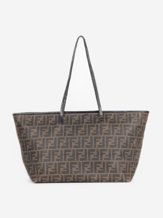 Fendi 2000s Zucca Canvas Roll Shopper Handbag – photo 3