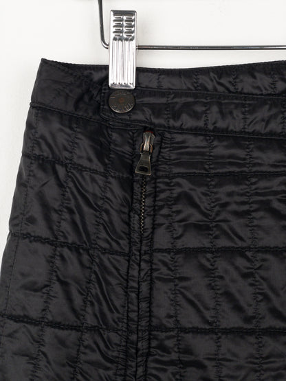 Prada AW99 Linea Rossa Red Tab Padded Quilted Zipper Midi Skirt