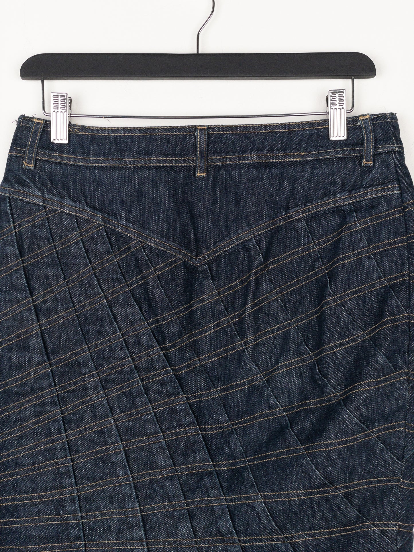Gucci by Tom Ford SS04 Pleated Denim Midi-Skirt