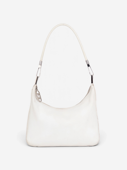 Gucci by Tom Ford 2000s Leather Metal Hobo Shoulder Bag