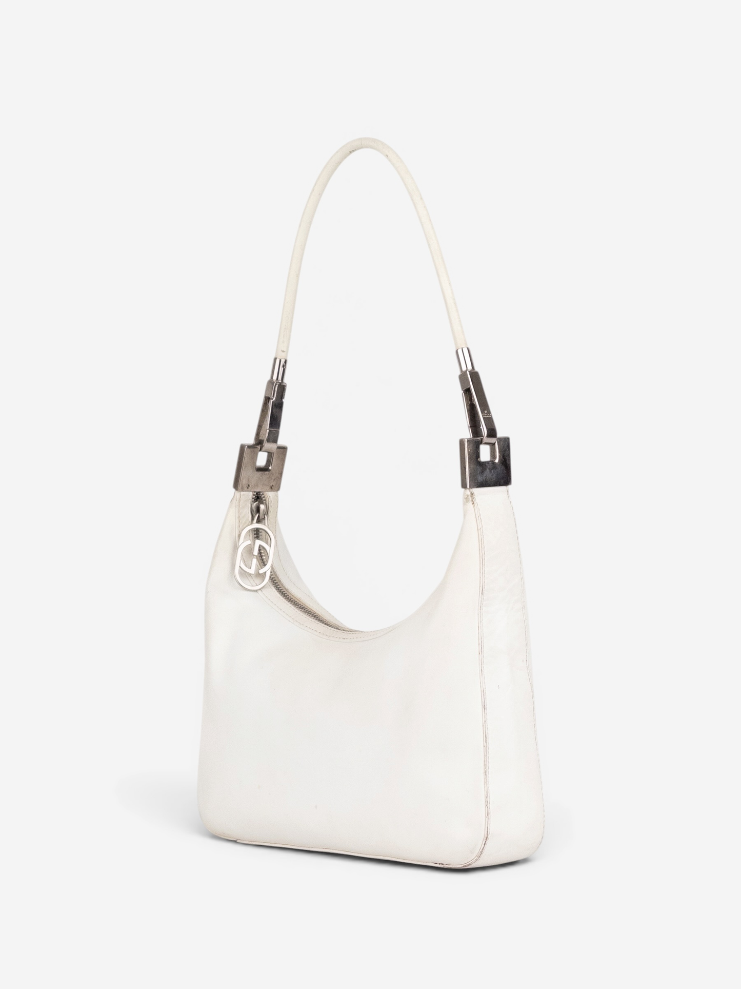 Gucci by Tom Ford 2000s Leather Metal Hobo Shoulder Bag
