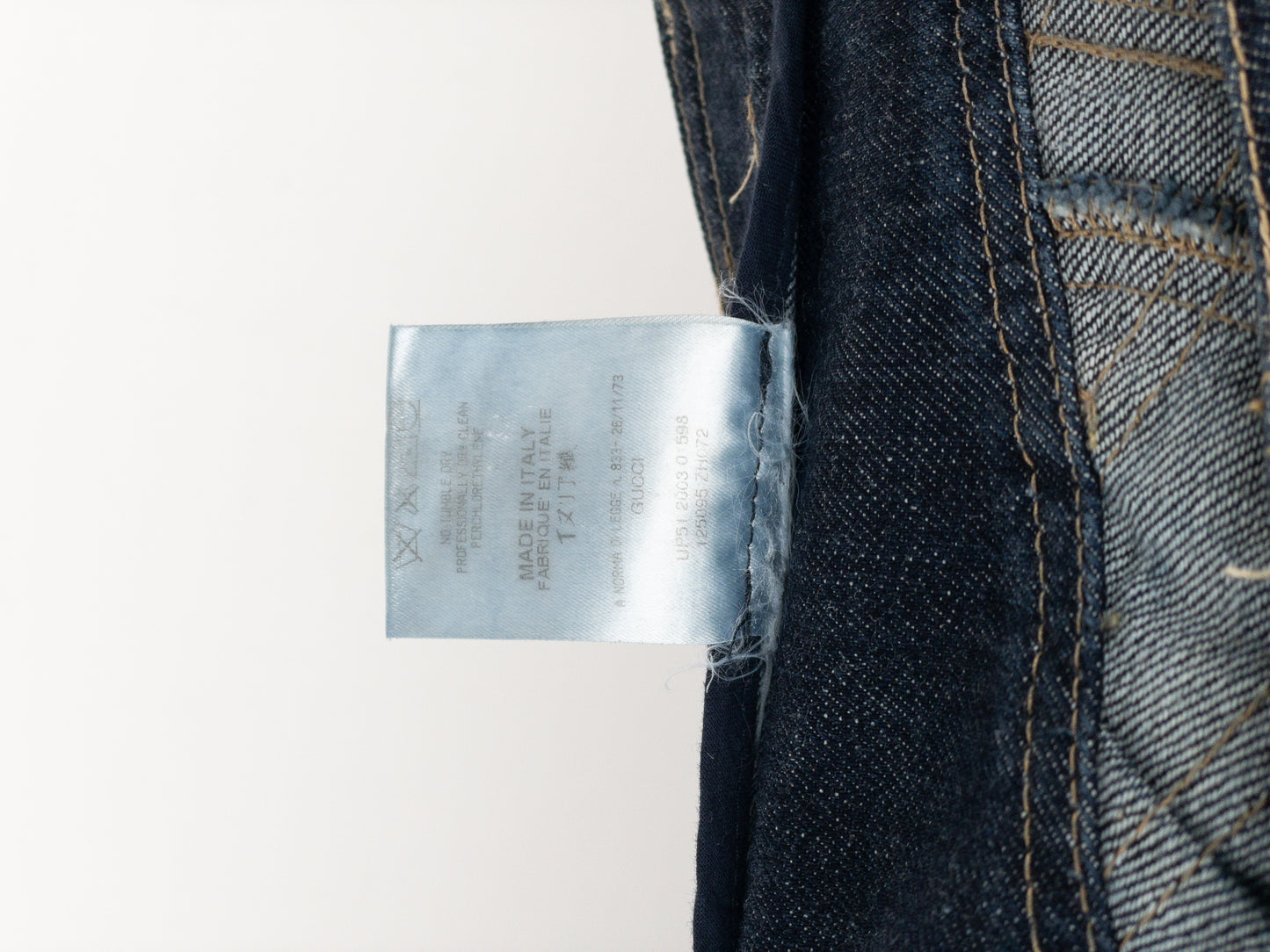 Gucci by Tom Ford SS04 Pleated Denim Midi-Skirt