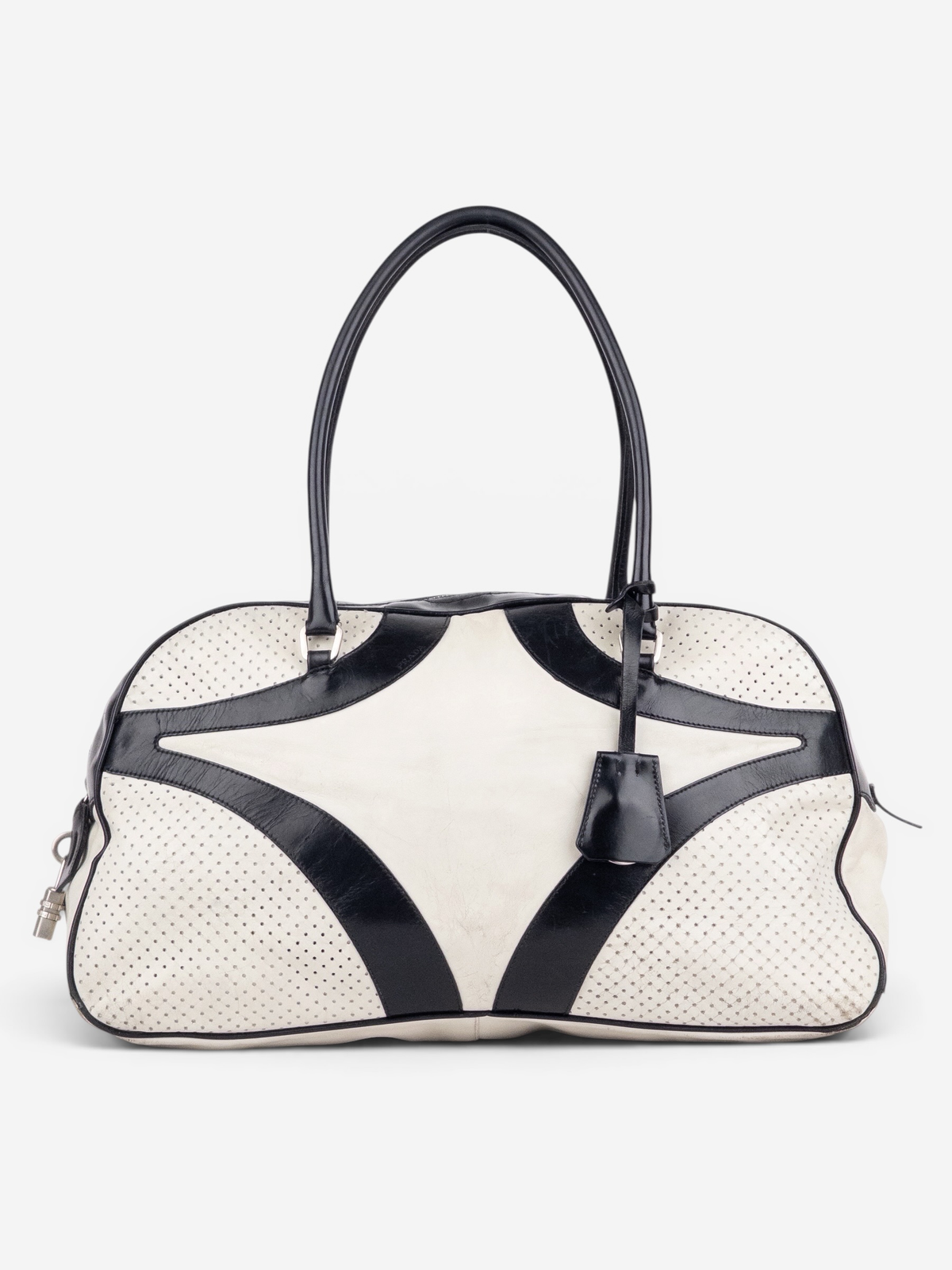 Prada SS00 Bowling Leather Shoulder Bag