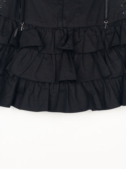 Dior by Galliano SS02 Ruffle Lace Up Skirt