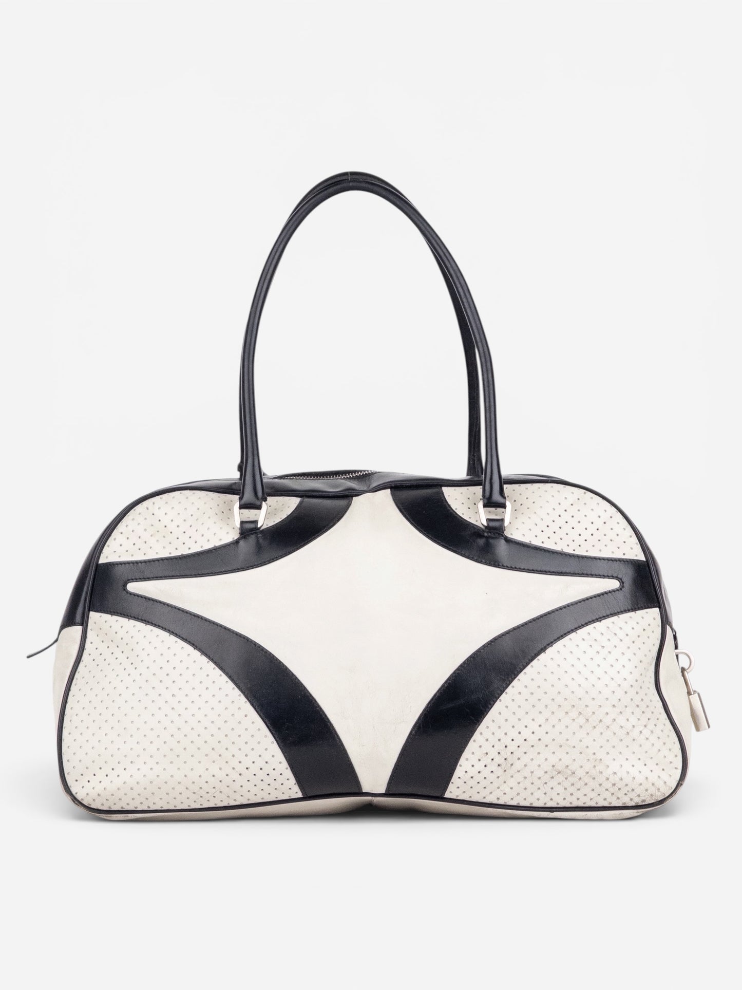 Prada SS00 Bowling Leather Shoulder Bag