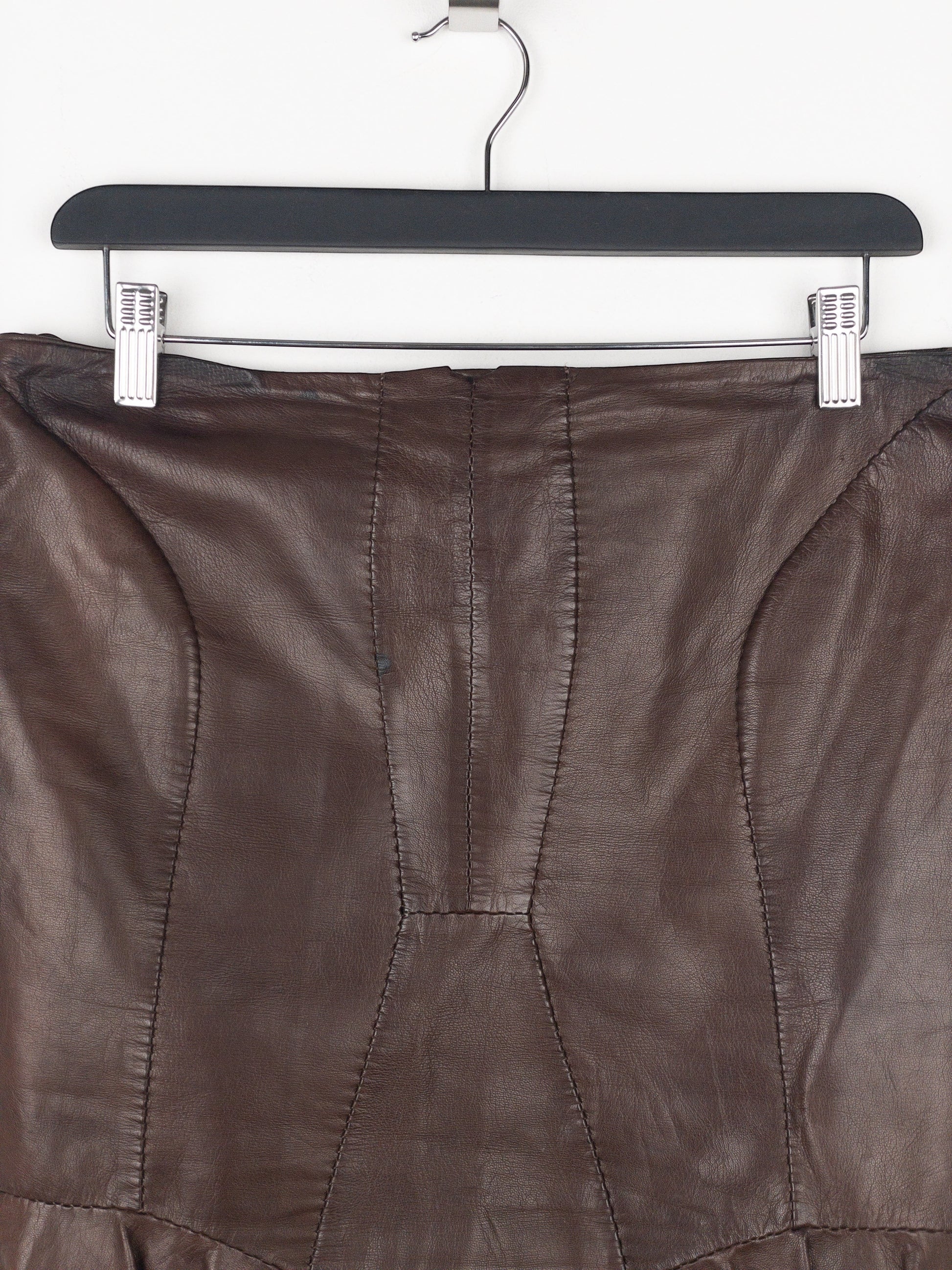 Yves Saint Laurent Rive Gauche by Tom Ford SS03 ‘Anatomic’ Leather Ruffle Mermaid Skirt – photo 4