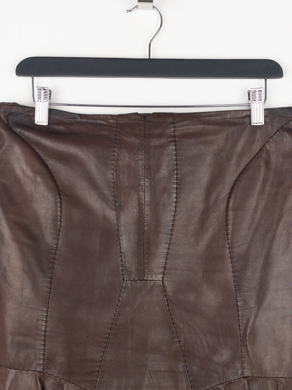 Yves Saint Laurent Rive Gauche by Tom Ford SS03 ‘Anatomic’ Leather Ruffle Mermaid Skirt