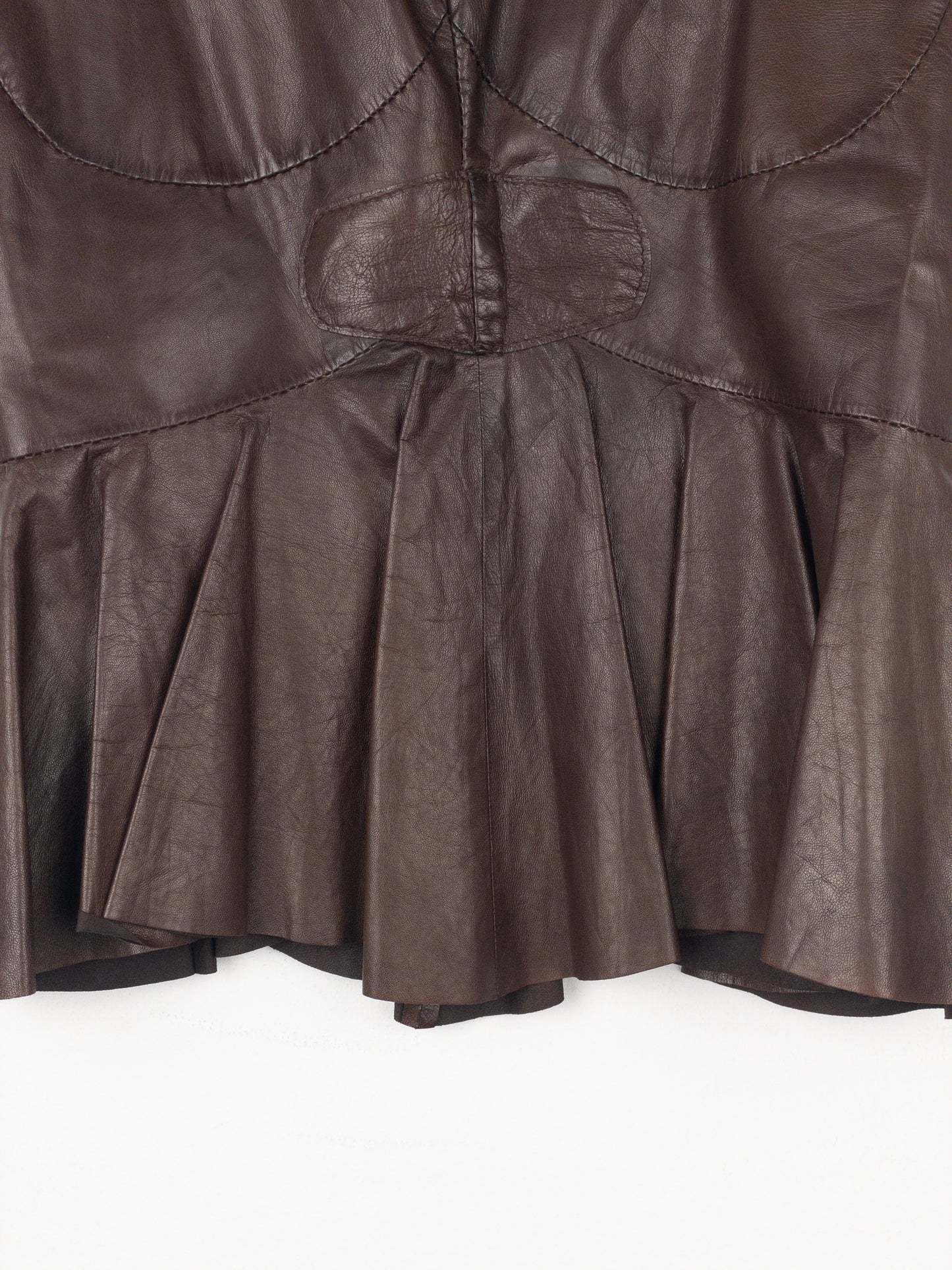 Yves Saint Laurent Rive Gauche by Tom Ford SS03 ‘Anatomic’ Leather Ruffle Mermaid Skirt