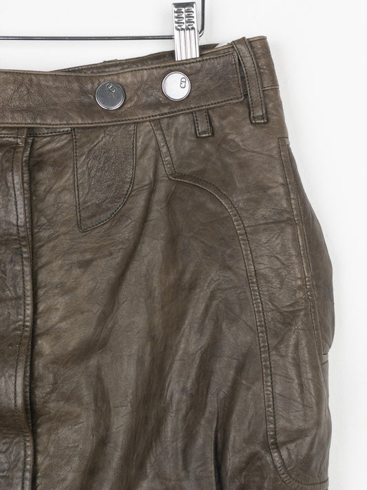 Dior by Galliano SS06 Leather Military Cargo Mini Skirt – photo 6