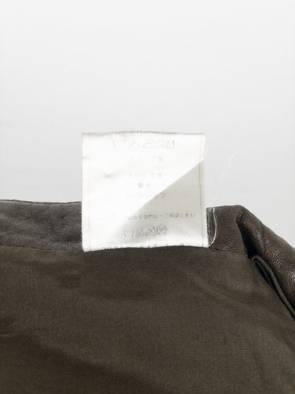 Dior by Galliano SS06 Leather Military Cargo Mini Skirt