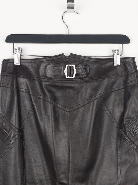 Dior by Galliano AW03 Bondage Biker Leather Midi Skirt – photo 7