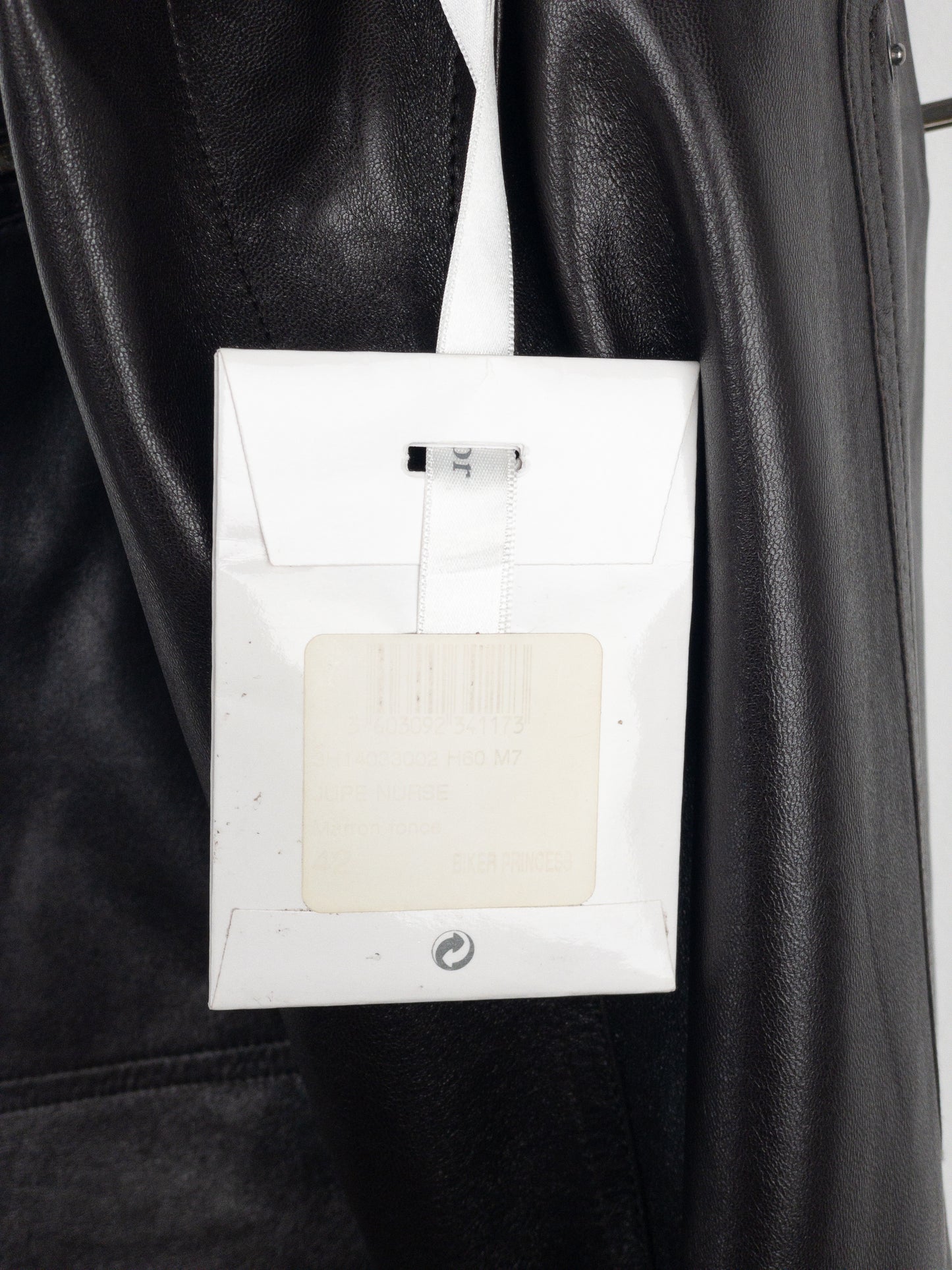 Dior by Galliano AW03 Bondage Biker Leather Midi Skirt