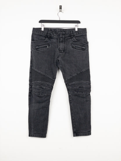 Balmain Biker Denim Jeans