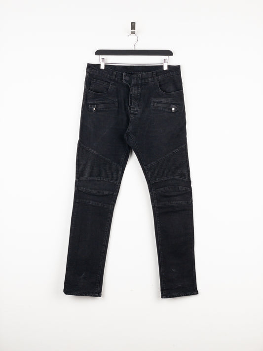 Balmain Biker Denim Jeans