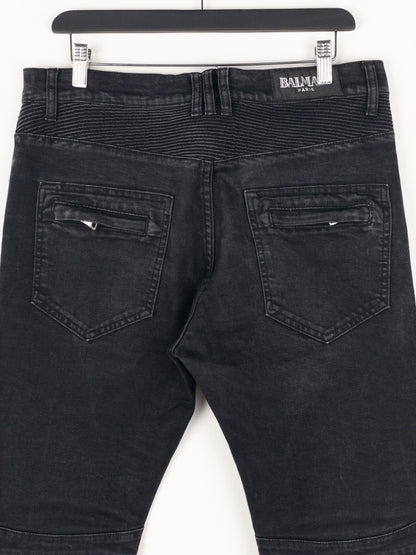 Balmain Biker Denim Jeans