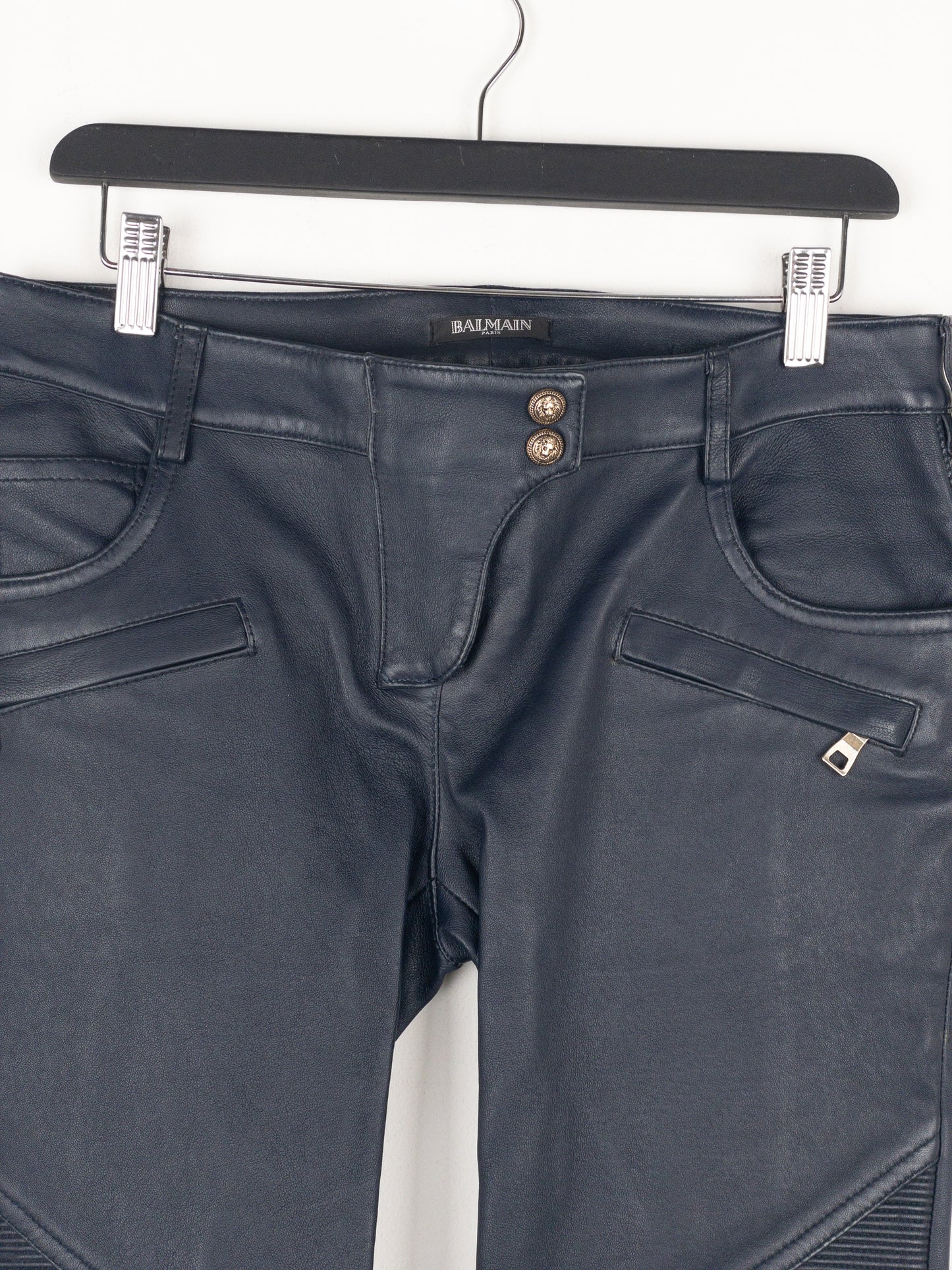 Balmain by Decarnin SS14 Leather Biker Pants