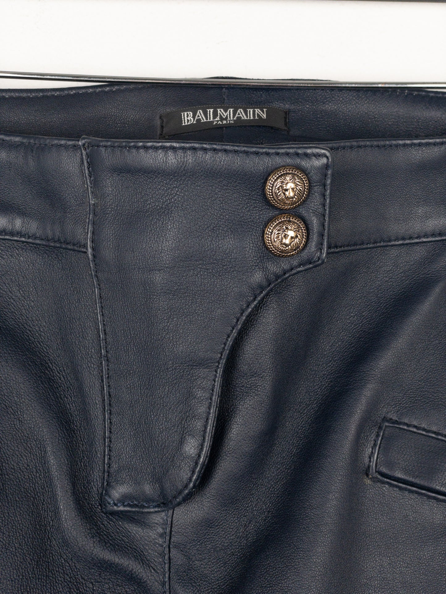 Balmain by Decarnin SS14 Leather Biker Pants