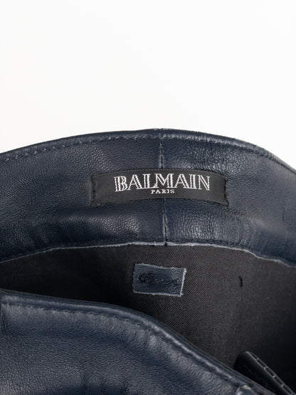 Balmain by Decarnin SS14 Leather Biker Pants