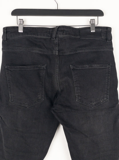 Balmain Dark Wash Biker Denim Jeans