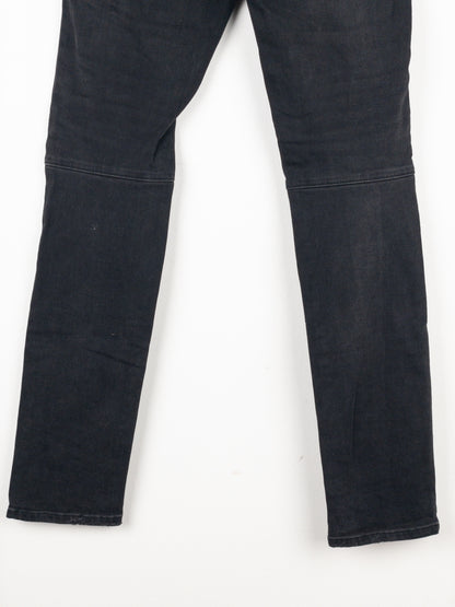Balmain Dark Wash Biker Denim Jeans
