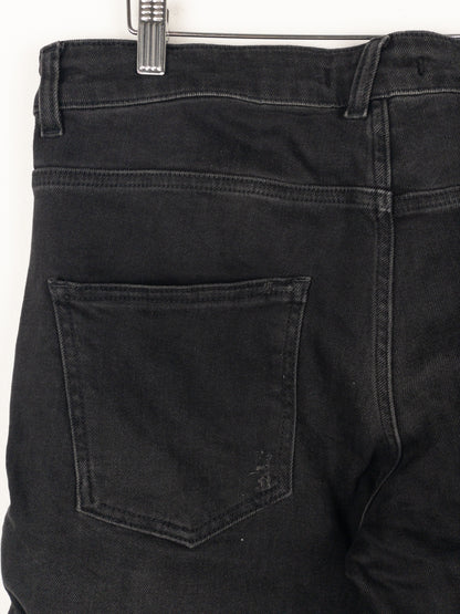 Balmain Dark Wash Biker Denim Jeans