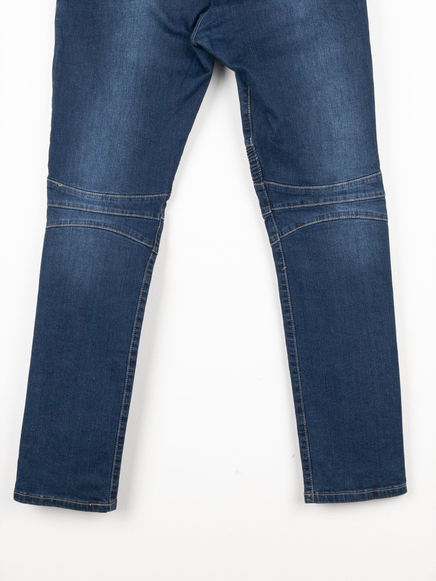 Balmain Dark Wash Biker Denim Jeans