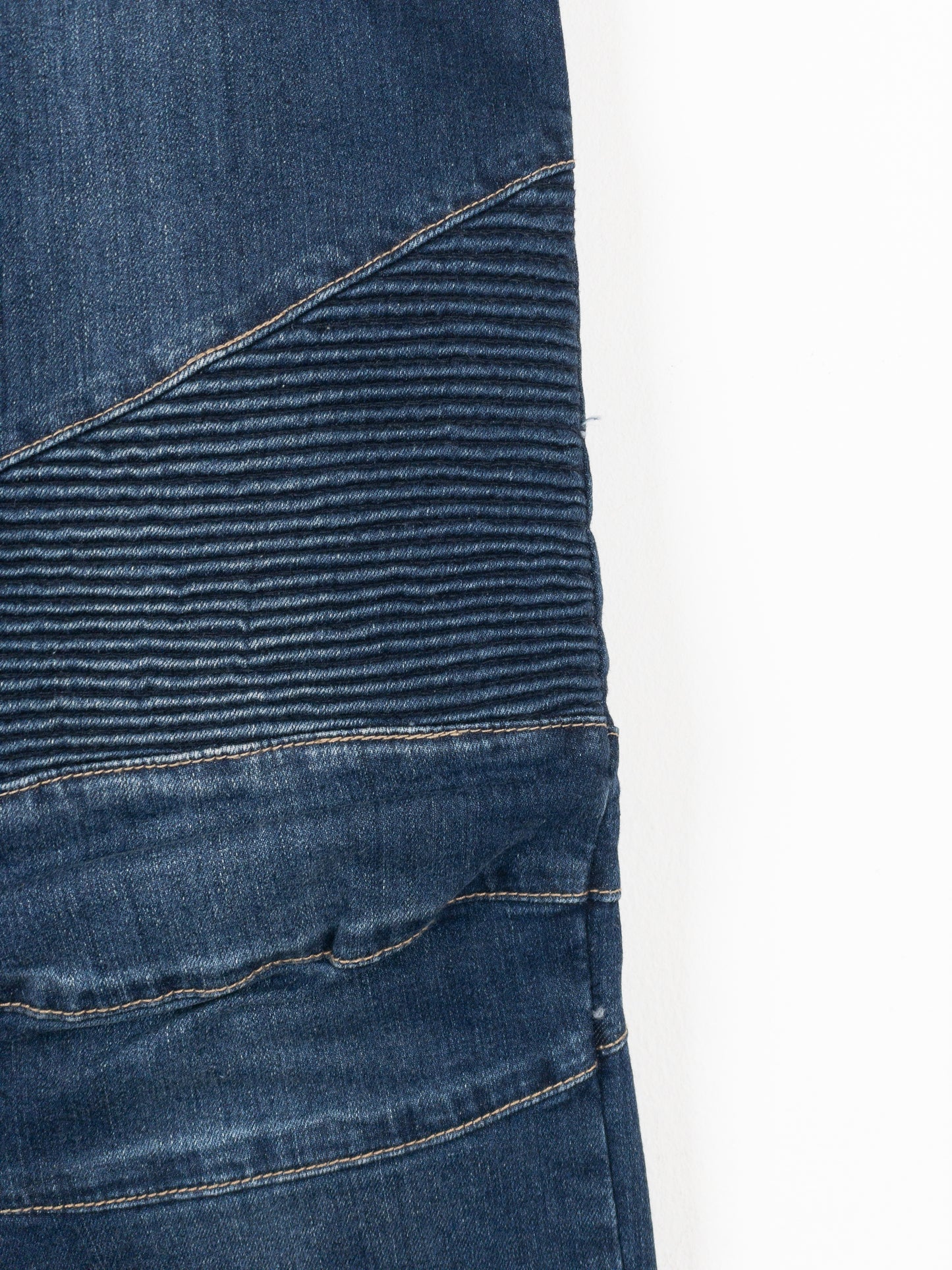 Balmain Dark Wash Biker Denim Jeans