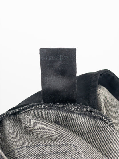 Balmain Dirt-Wash Distressed Biker Denim Jeans