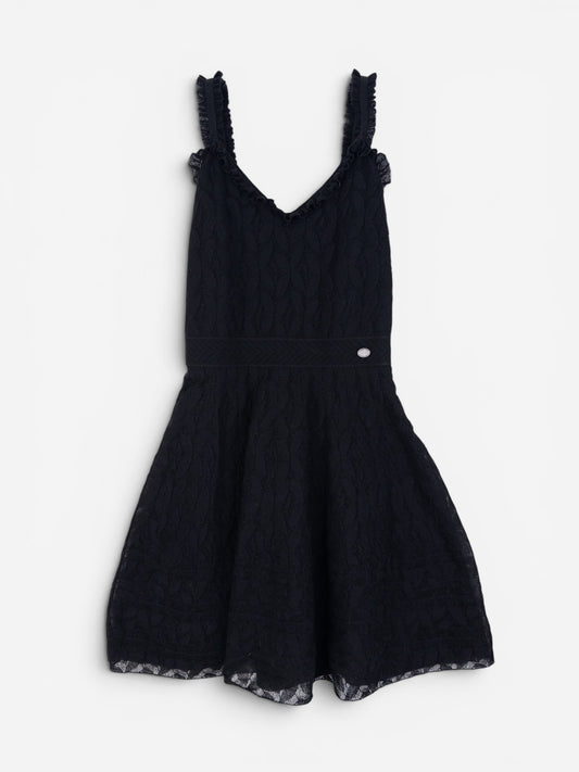 Chanel by Karl Lagerfeld SS17 Little Black A-Line Lace Mini Dress
