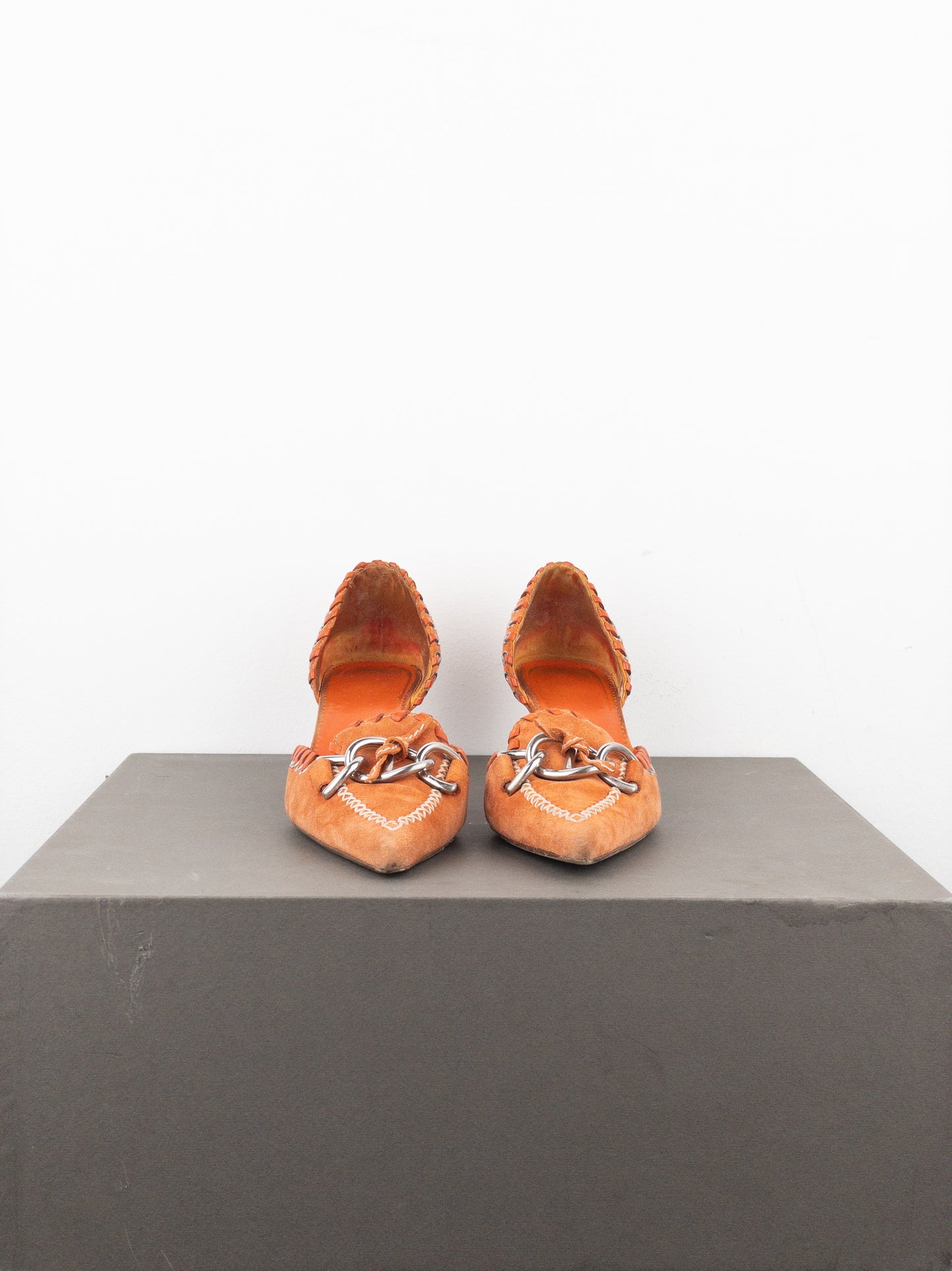 Prada 2000s Suede Kitten Pump Heels