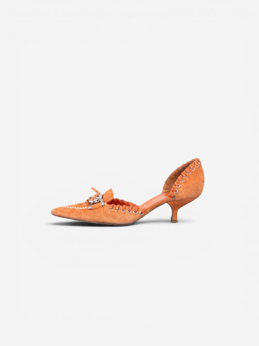 Prada 2000s Suede Kitten Pump Heels – photo 3