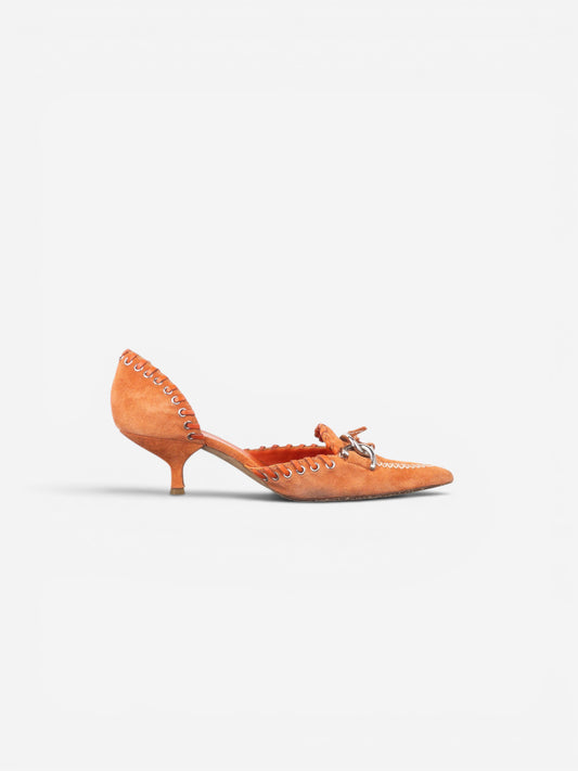 Prada 2000s Suede Kitten Pump Heels – photo 4