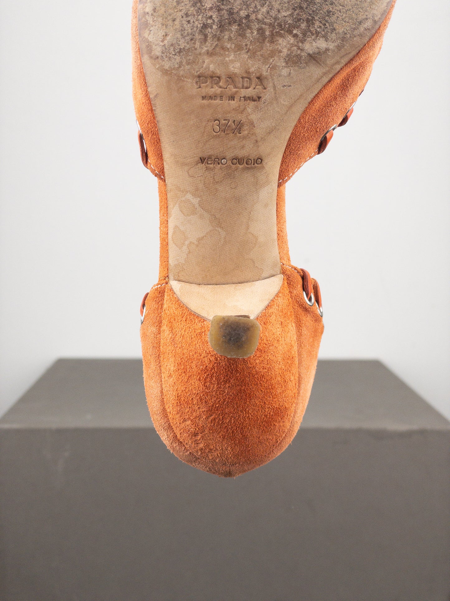 Prada 2000s Suede Kitten Pump Heels