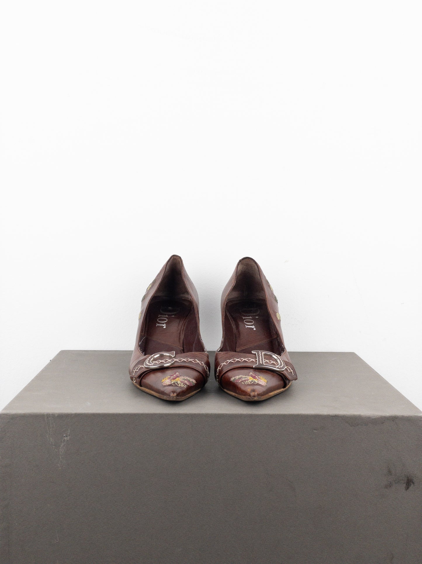 Dior by Galliano AW05 Floral Embroidery Pump Heels