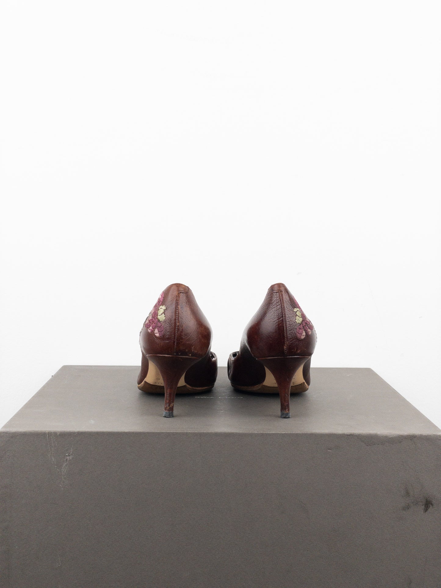 Dior by Galliano AW05 Floral Embroidery Pump Heels