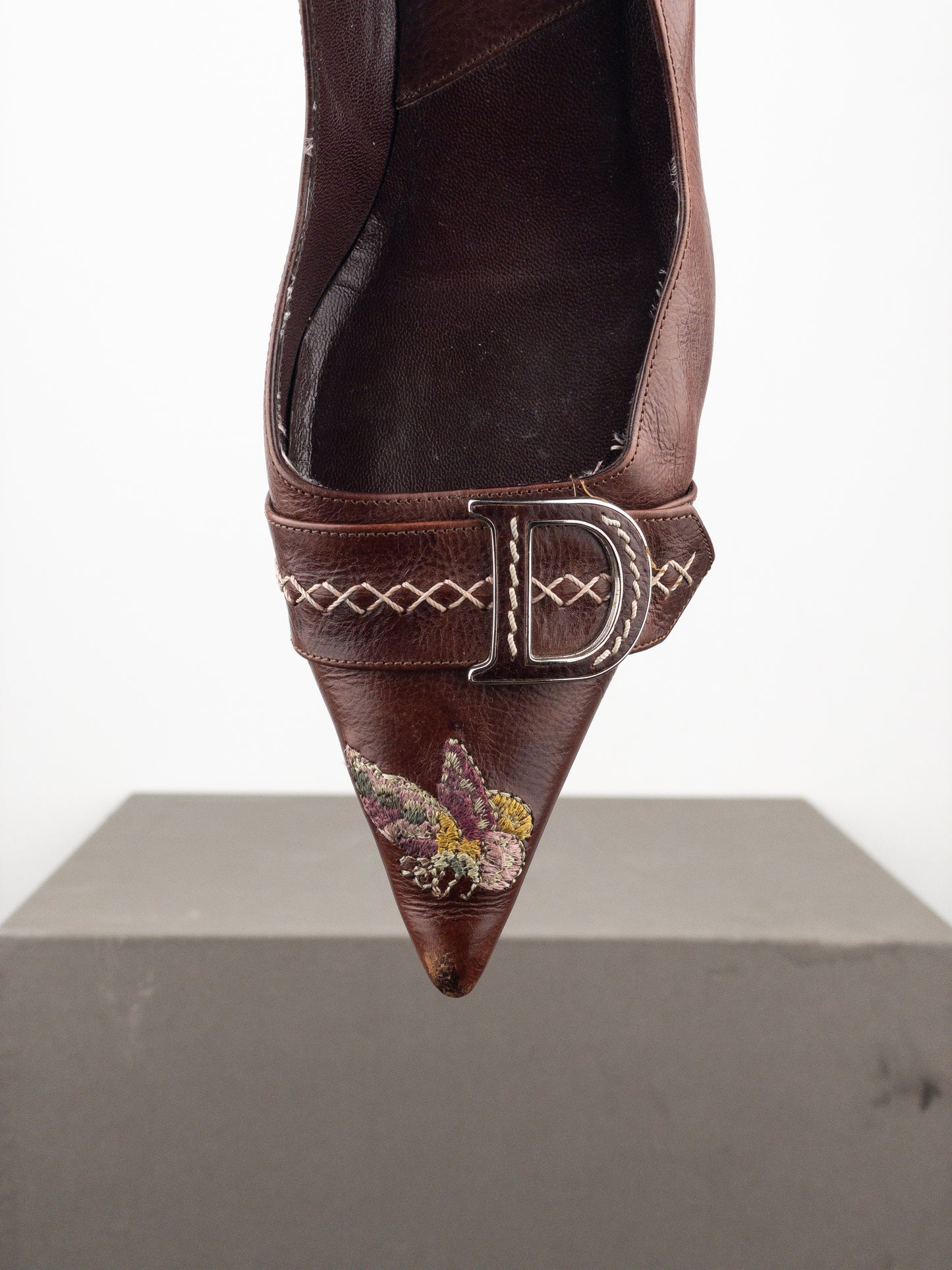 Dior by Galliano AW05 Floral Embroidery Pump Heels