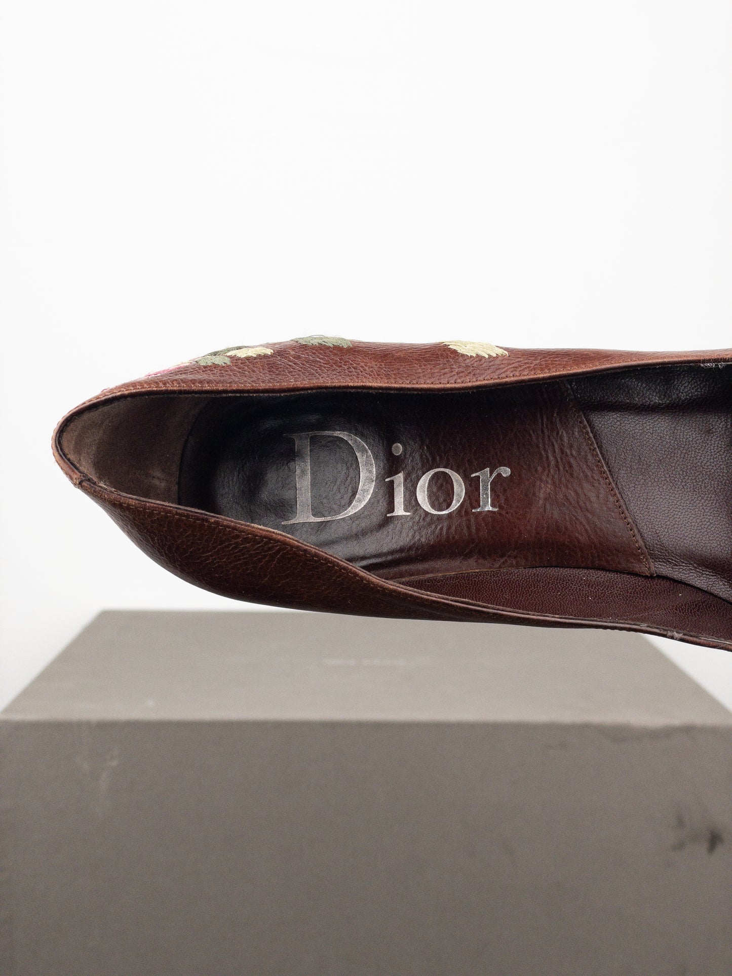 Dior by Galliano AW05 Floral Embroidery Pump Heels