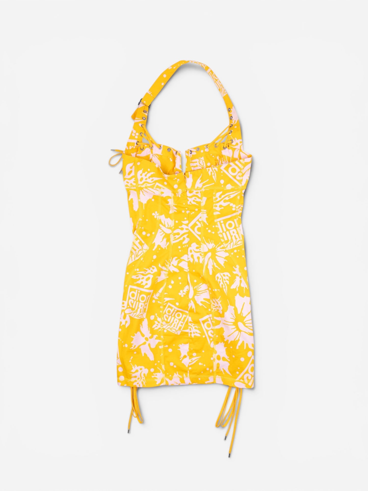 Dior by Galliano SS04 'Surf' Print Bondage Lace Corset Mini Dress – photo 2