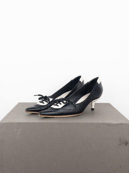 Miu Miu 2000s Lace-Up Pump Kitten Heels