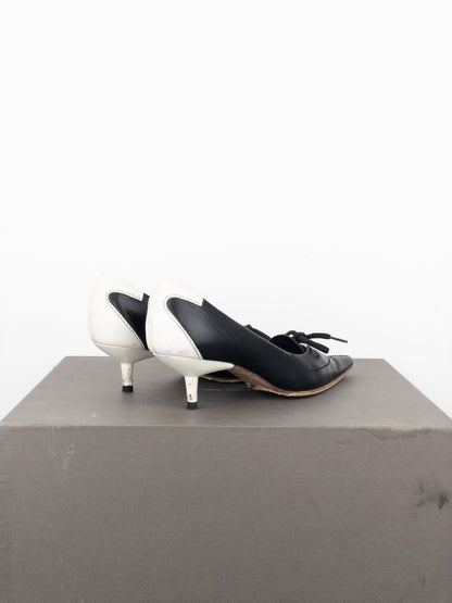 Miu Miu 2000s Lace-Up Pump Kitten Heels