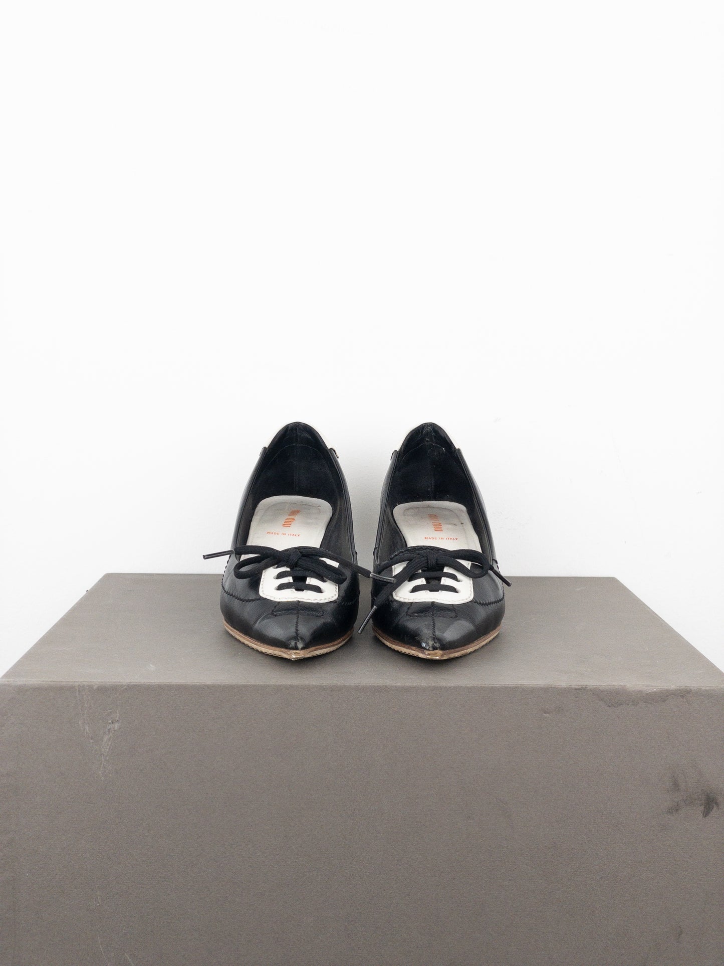 Miu Miu 2000s Lace-Up Pump Kitten Heels