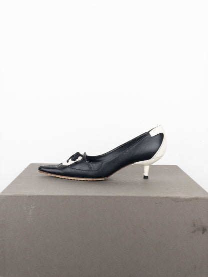 Miu Miu 2000s Lace-Up Pump Kitten Heels