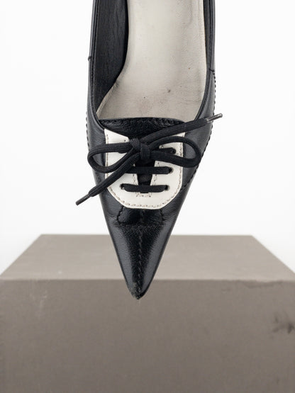 Miu Miu 2000s Lace-Up Pump Kitten Heels