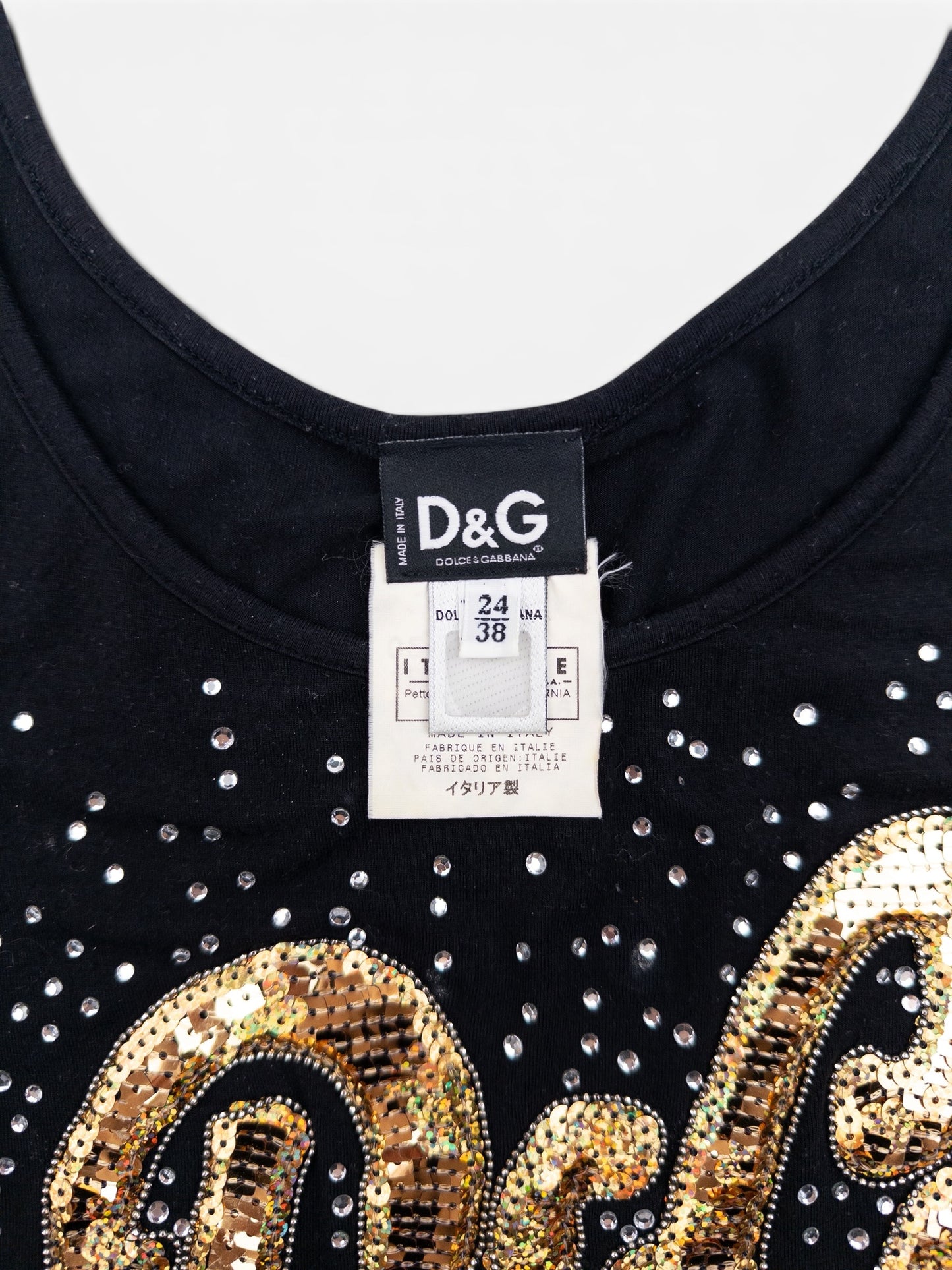 Dolce & Gabbana 2000s Sequin Logo Tank Top – photo 4